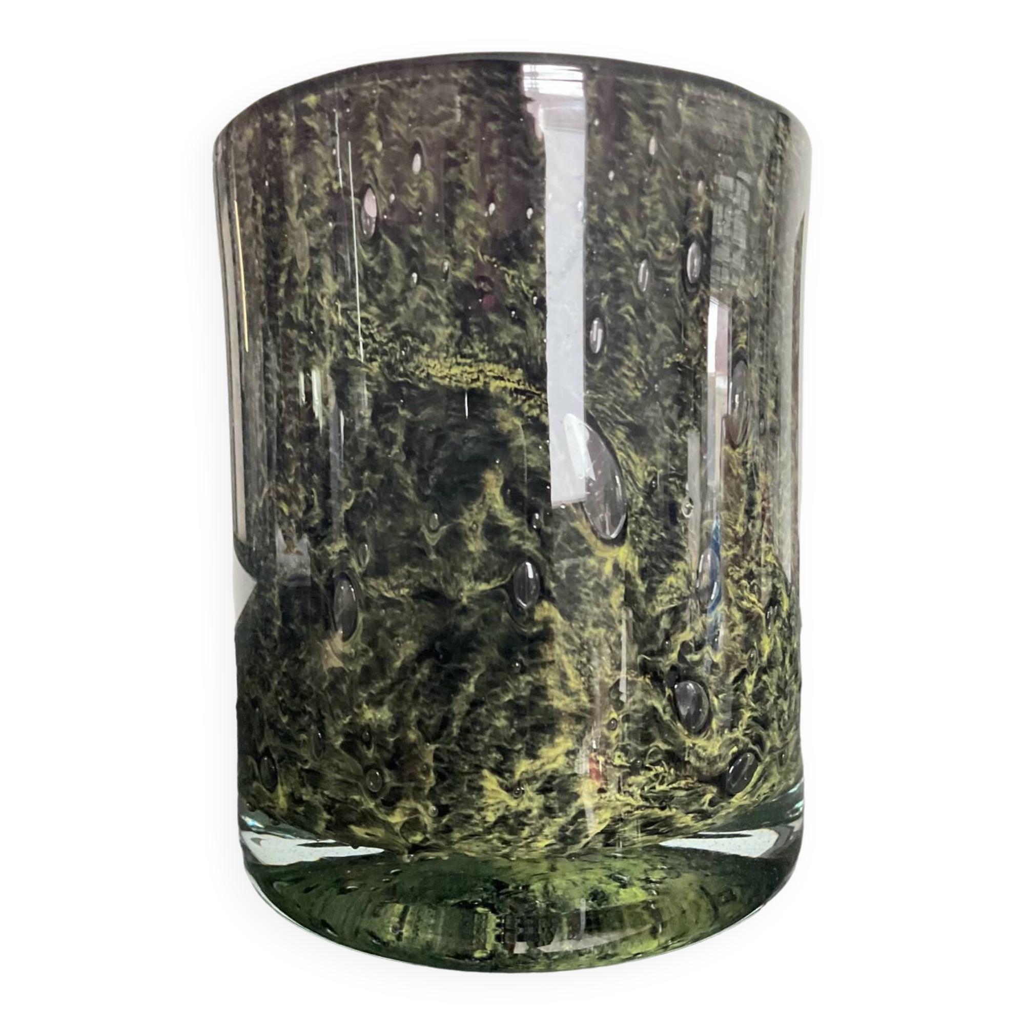 Vintage glass paste pot cover