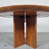 Elm dining table by Luigi Gorgoni, 80s