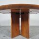 Table à manger en orme de Luigi Gorgoni années 80