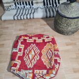 Pouf berbère bohemian fait main 60 X 60 X 25 CM