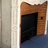 Louis XV style fireplace Model Pompadour White Carrara marble 20th century