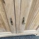 Vintage shallow Parisian sideboard renovated in solid oak 1950.