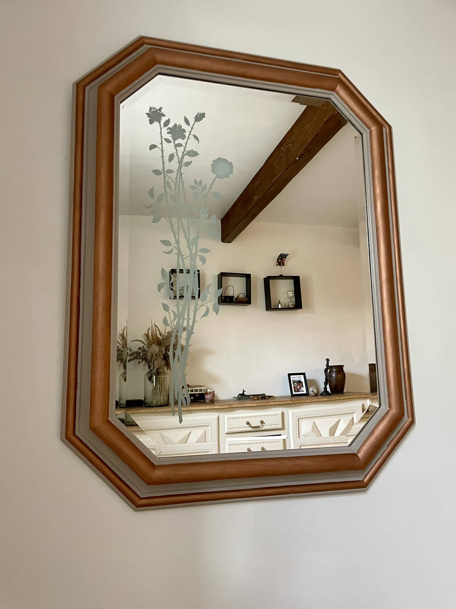 Wooden mirror