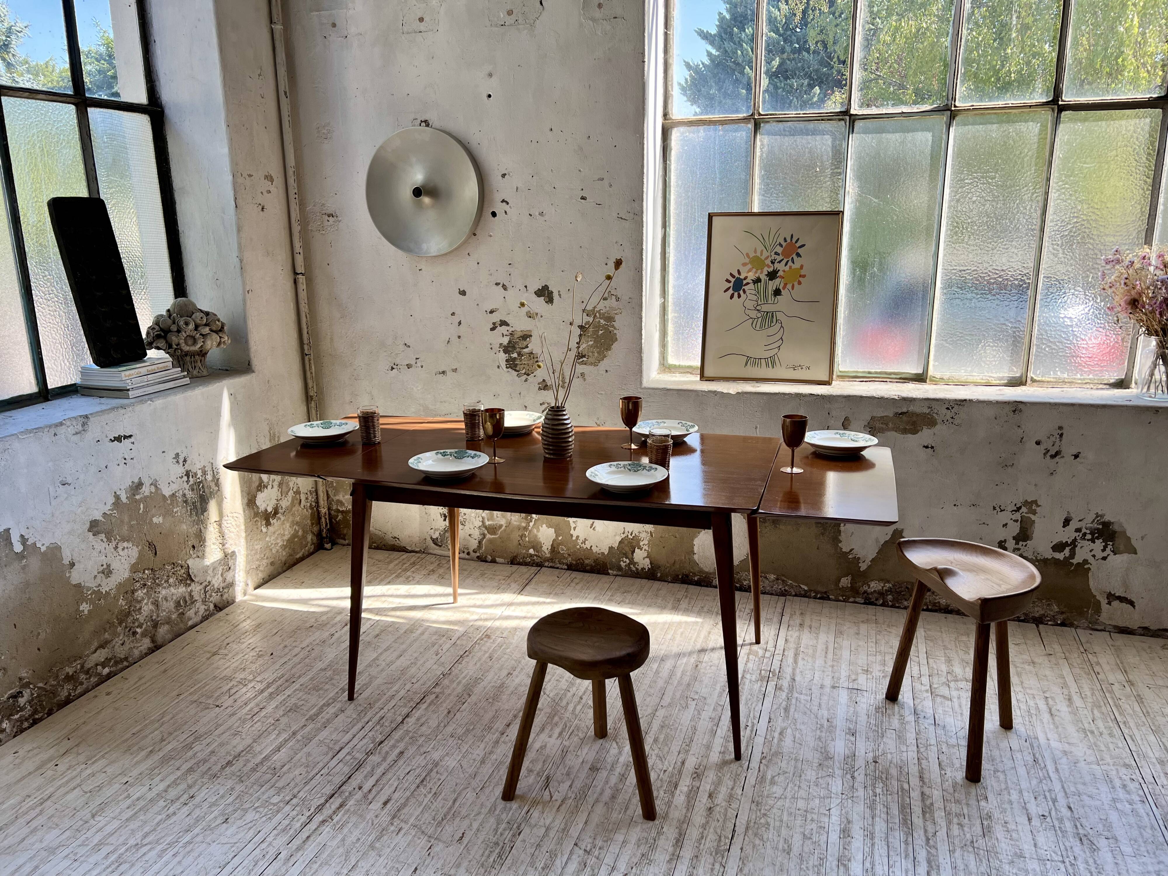 Vintage teak table with extensions, Denmark, 1960