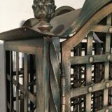 Wrought iron wine cabinet
