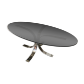 Old coffee table design chrome foot curved