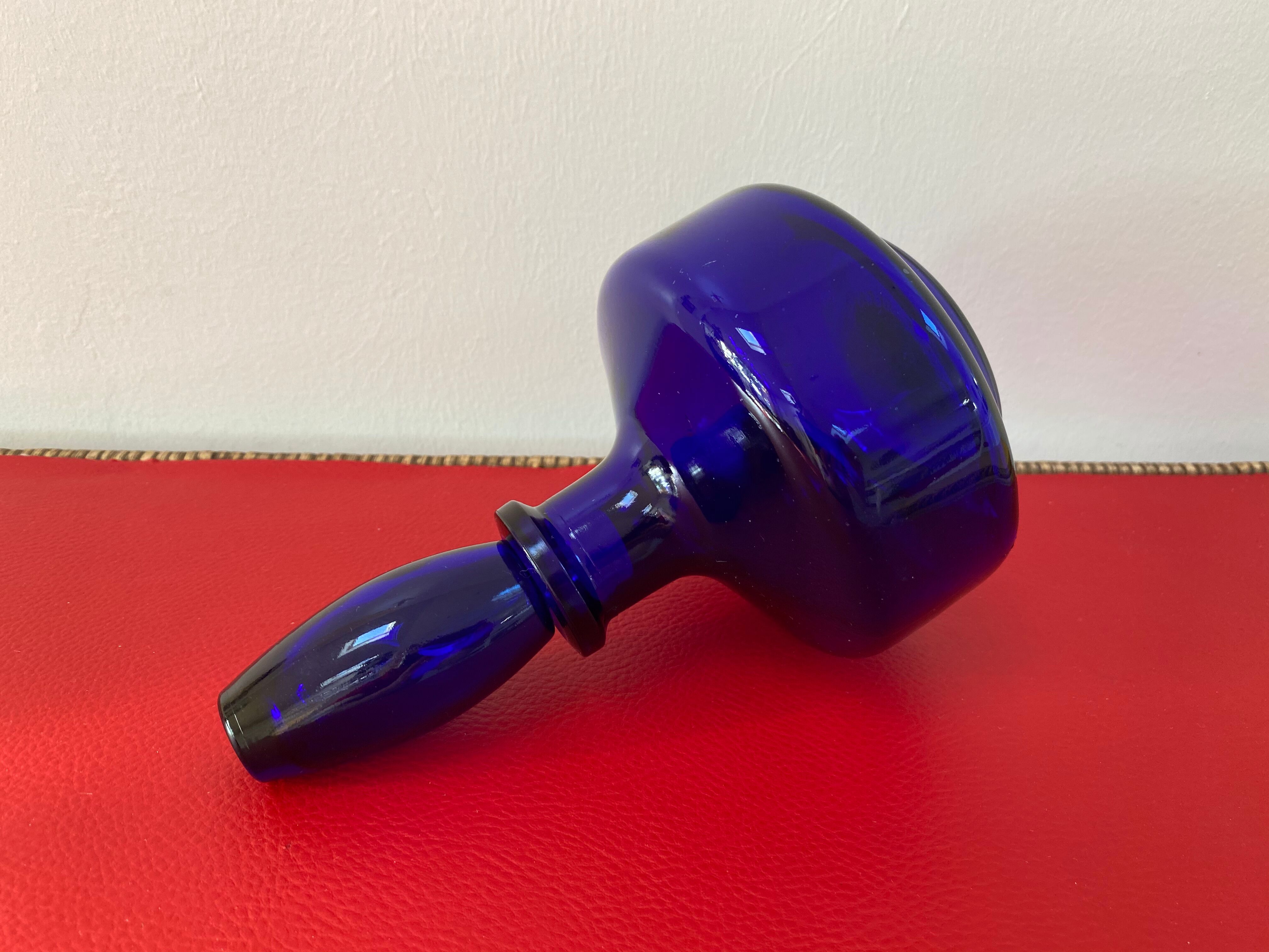 Cobalt blue glass soliflore vase