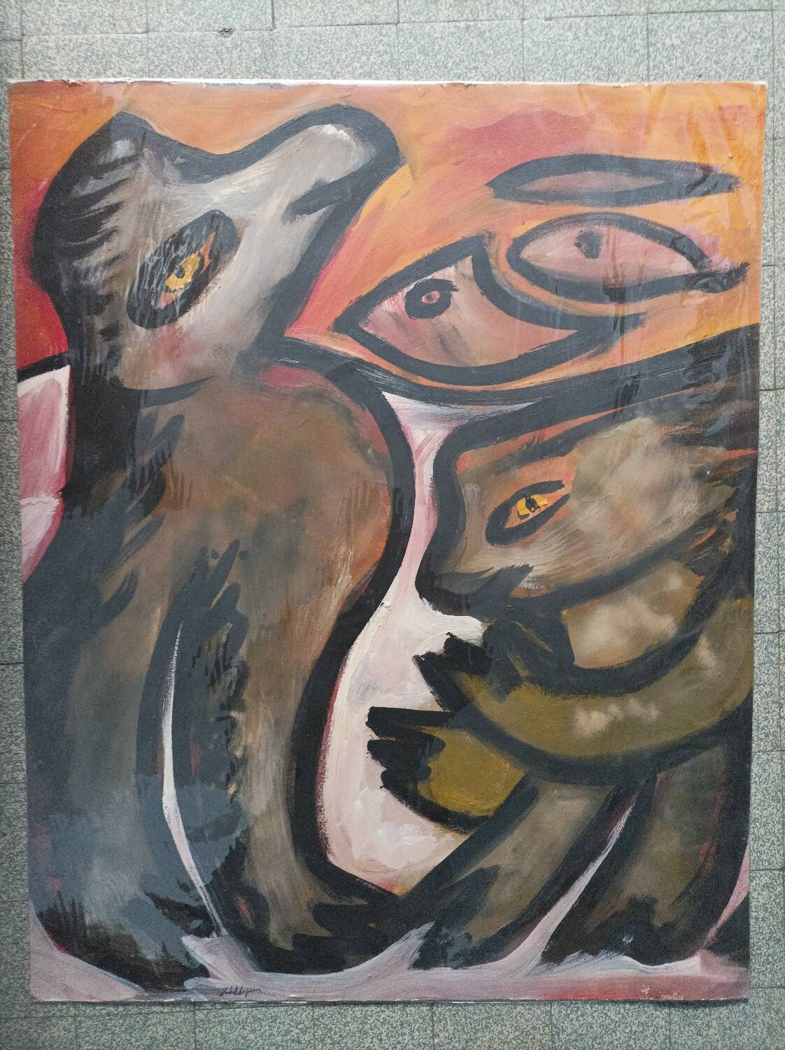 Michel Chapuis, acrylic on paper, Cibra