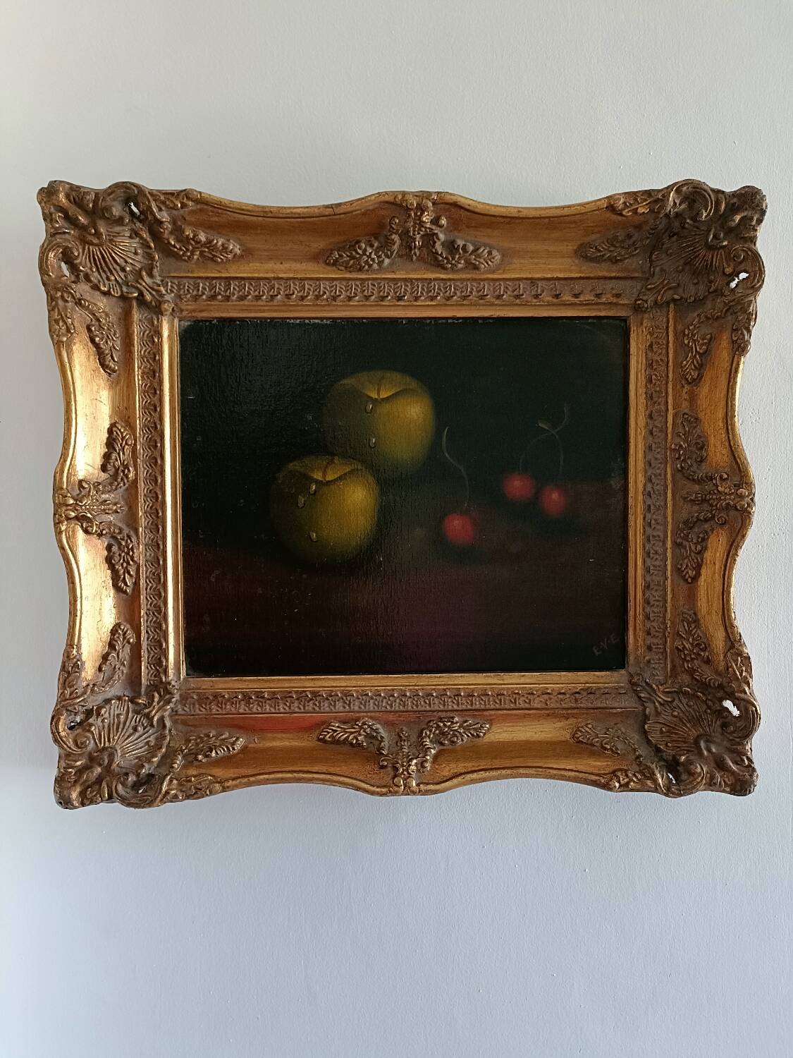 Peinture anglaise, nature morte, fruits
