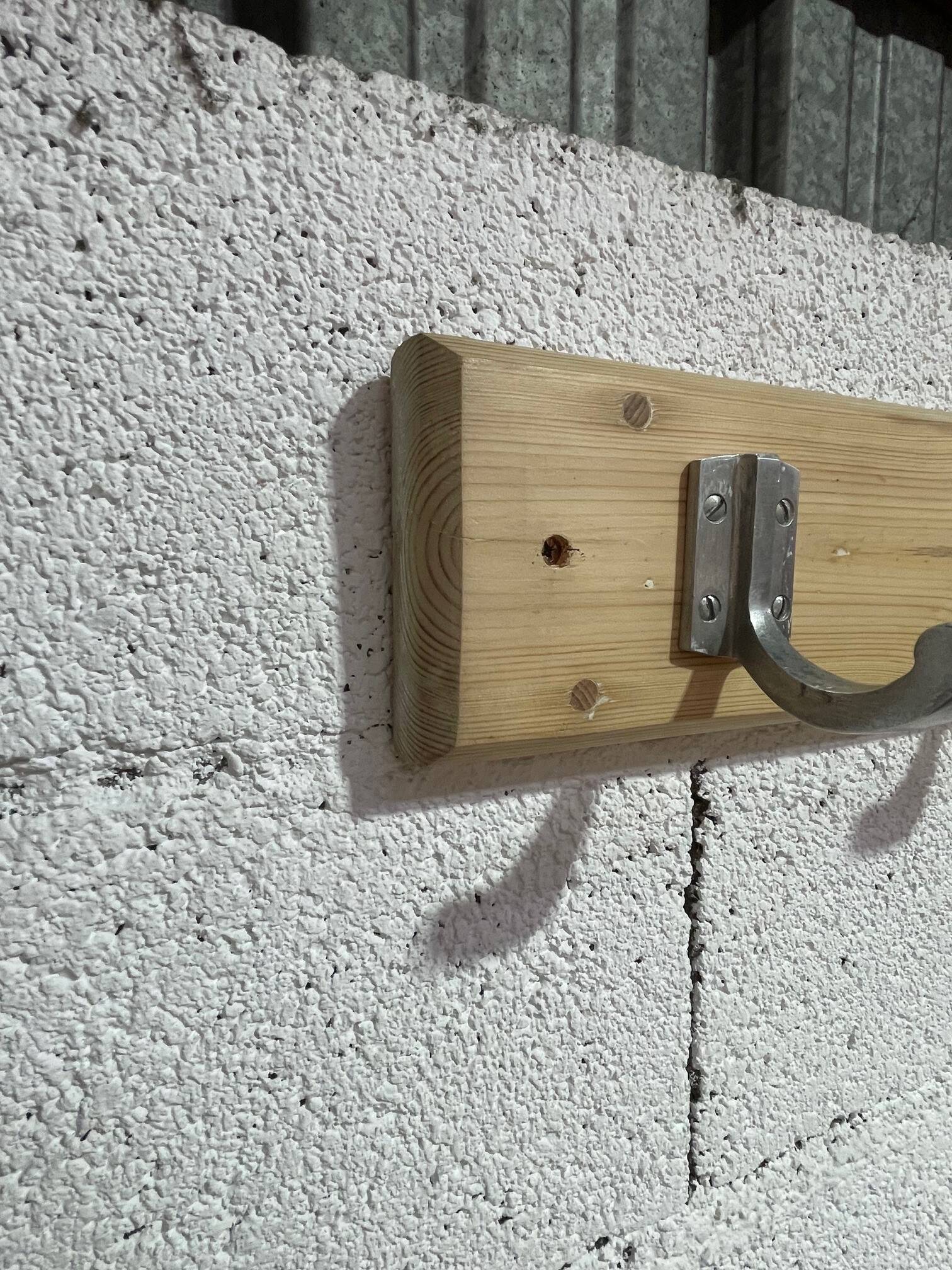 Vintage wall coat rack from the 1960s.