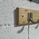 Vintage wall coat rack from the 1960s.