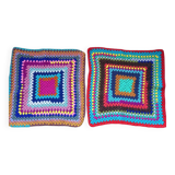 2 granny wool squares