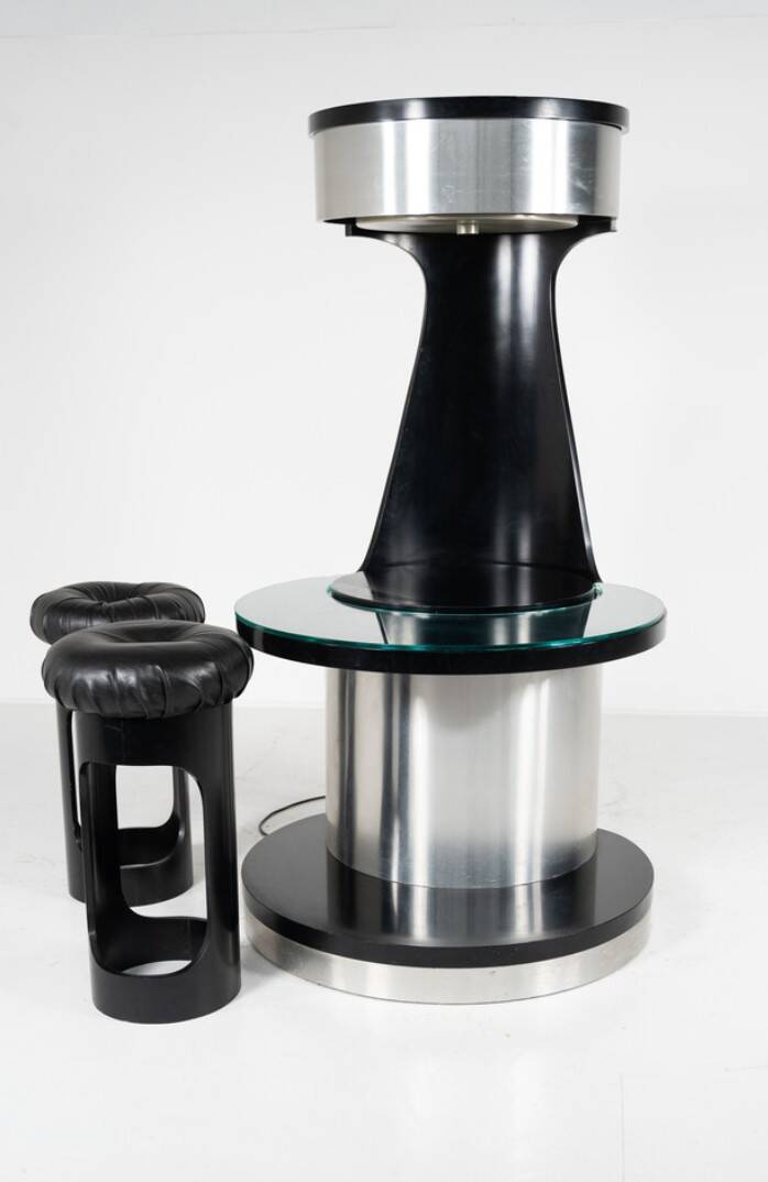 Motorized bar attr. Willy Rizzo, 1970's