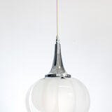 Vintage ceiling lamp in methacrylate and chrome metal, Spain, 1970