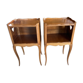 Pair of bedside tables louis XV style