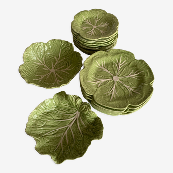 Table service earthenware décor vintage cabbage by Bordallo Pinheiro