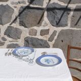 Set of 6 conical glasses with glass ball feet