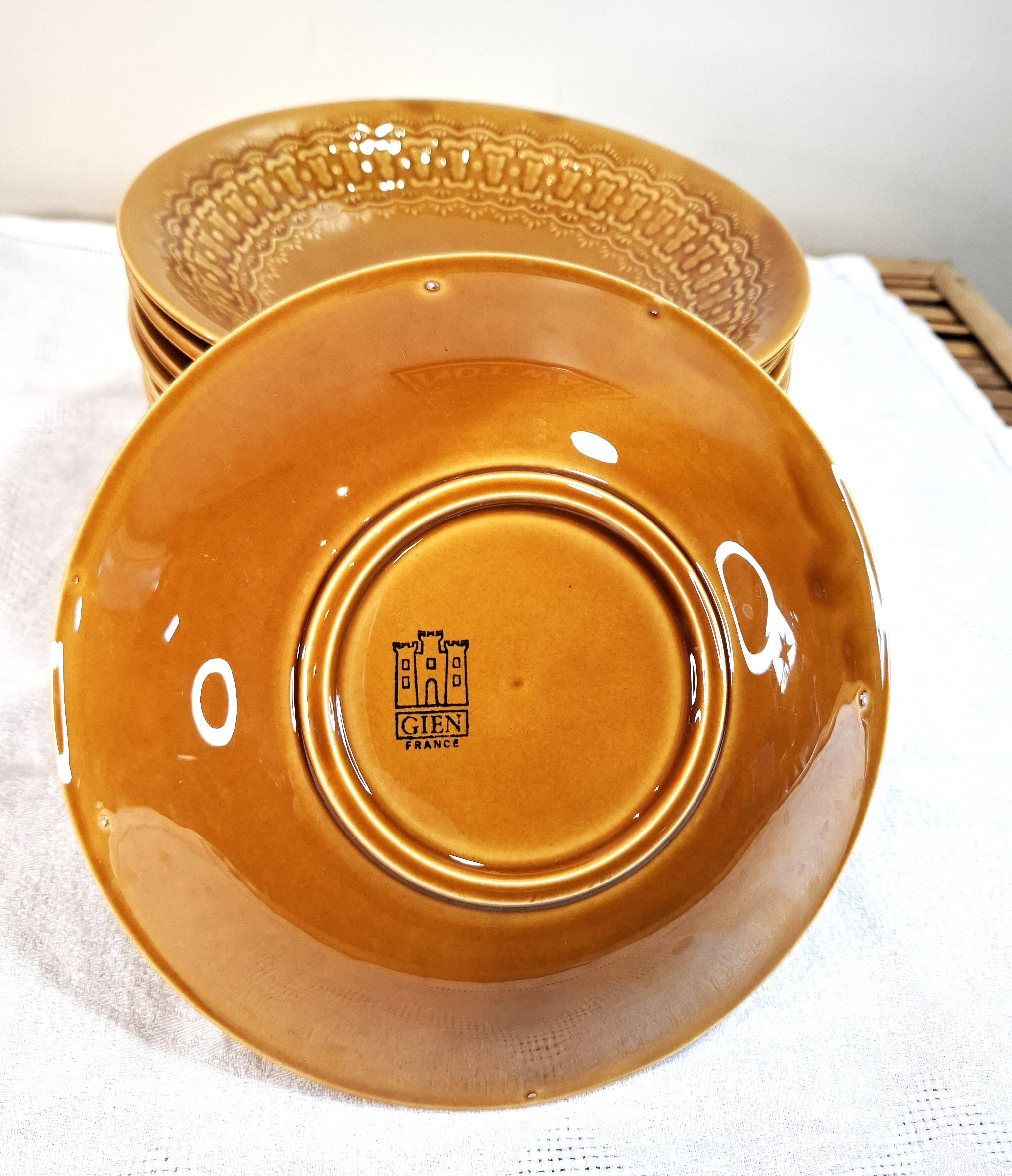Glazed ceramic plates Gien