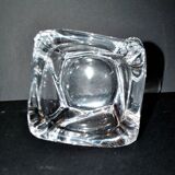 Ashtray in blown crystal DAUM France DESIGN Modernist 1960