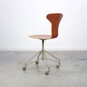 1st edition 'Mosquito' swivel desk chair by Arne Jacobsen for Fritz Hansen, 1955