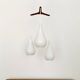 Opaline and Teak Cascading Lamp by Nordisk Solar