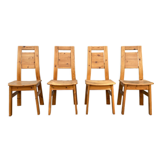 Chaises scandinaves laukaan puu vintage