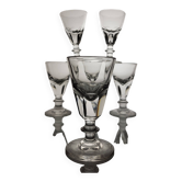 6 19th century bistro counter glasses