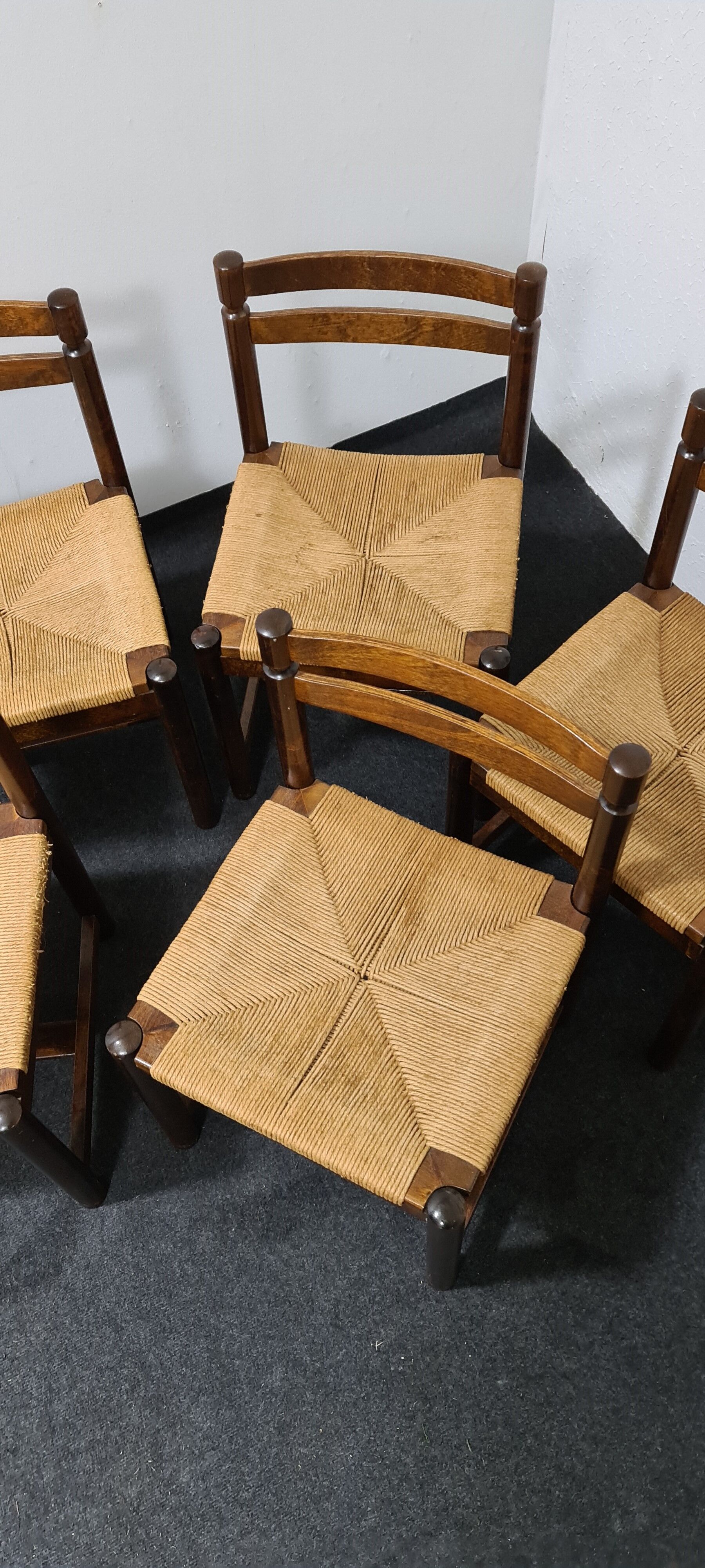 Set of 5 vintage dining chairs by Asko Finland