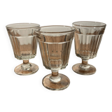 3 anciens verres à vin bistrot