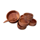 Saladier & 6 olive wood cups