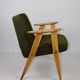 366 olive boucle armchair, 1970s