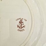 Assiettes plates anciennes Terre de Fer Cadix Clairefontaine Léon Graves
