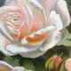 Painting "Gardened Rose Jetty" Flowers by Pierre Jules BROCQ (1811-?)
