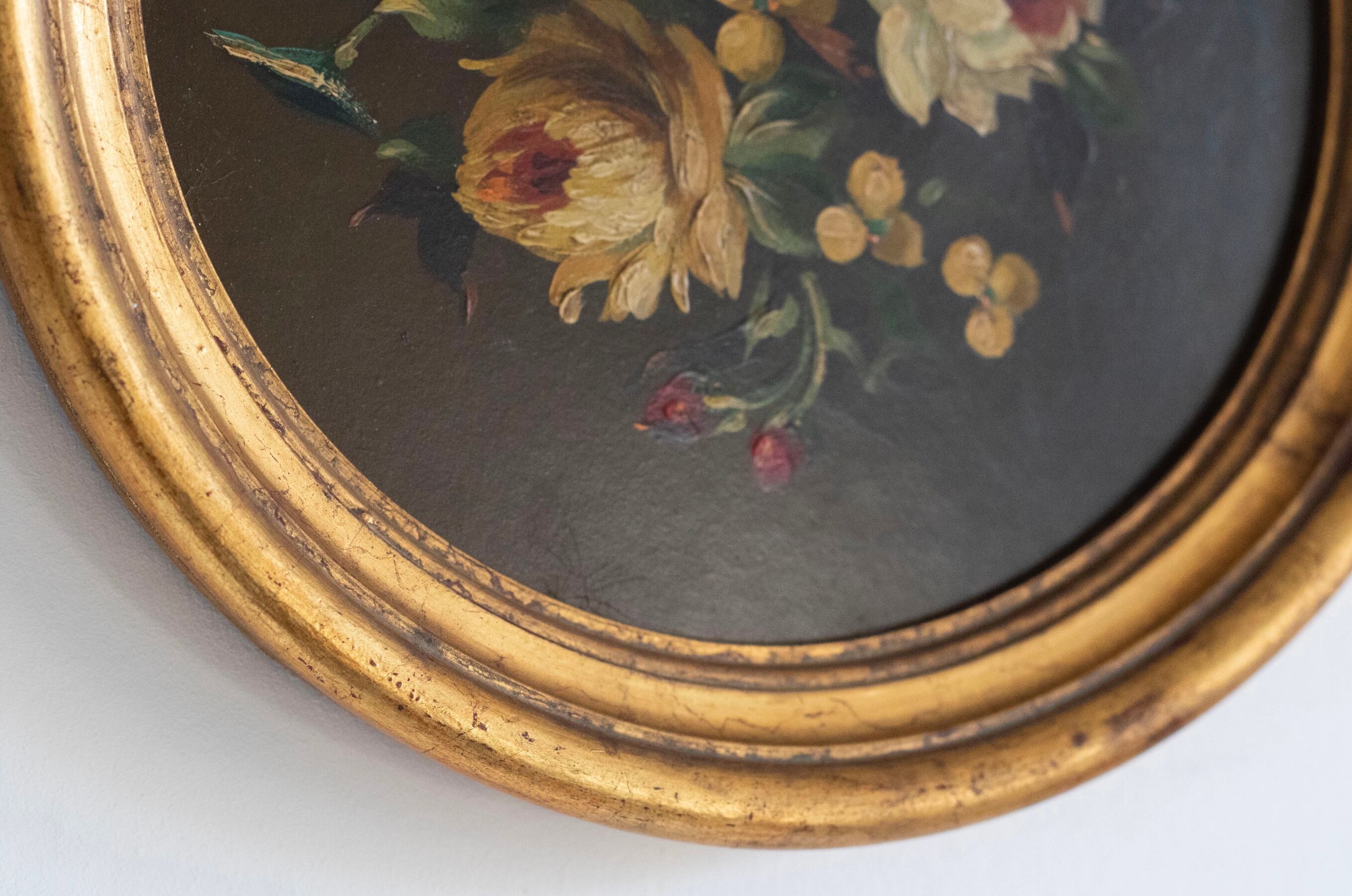 Lot de 3 tableaux bouquet de fleurs