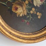Set of 3 paintings bouquet of flowers