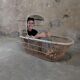 Large rattan cradle