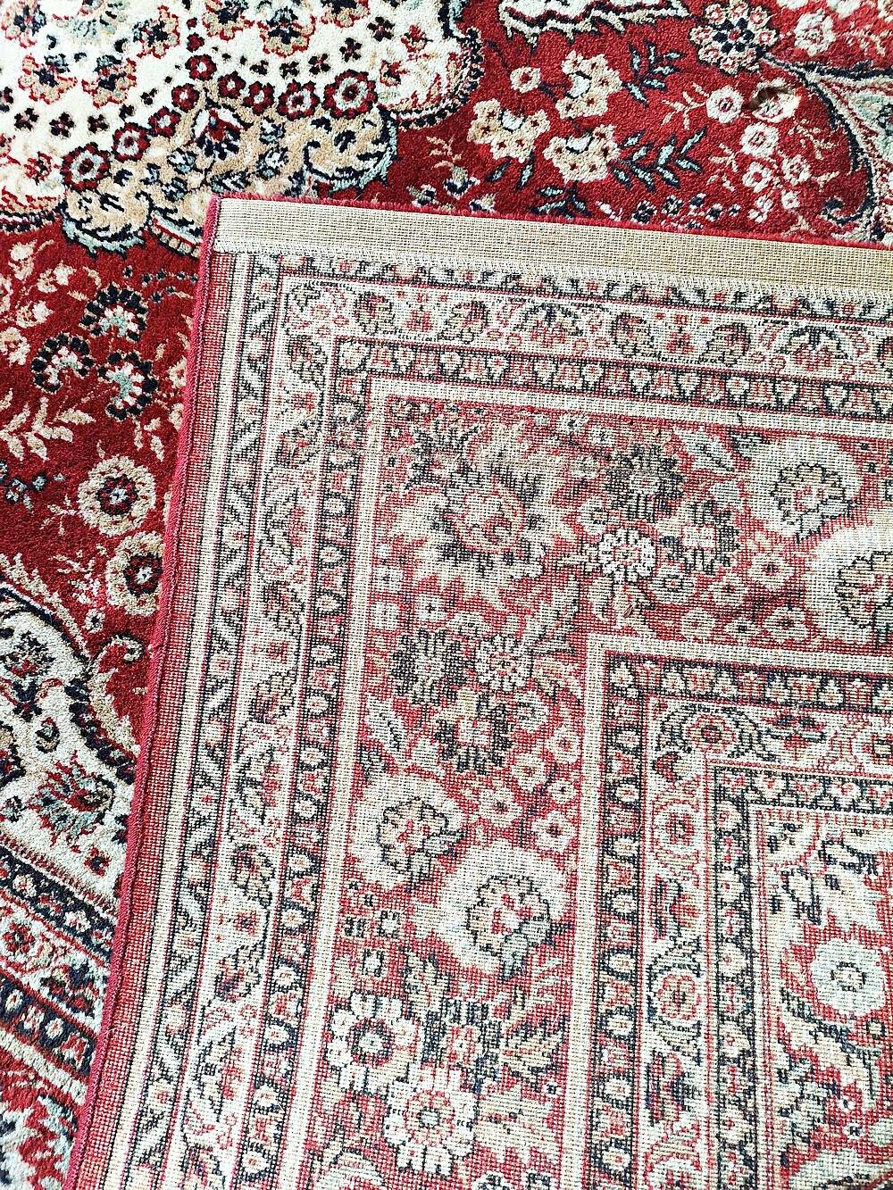 Large vintage carpet pure wool Persian design 240x340cm French made