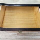 1960s bedroom dresser with six drawers and glass top