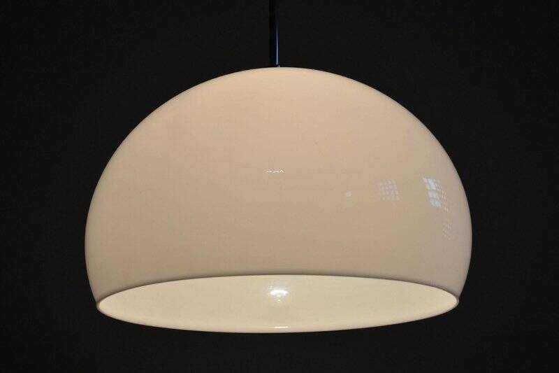 Mid-Century Chrome Chandelier by Guzzini for Meblo, Italy, 1970s