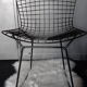 Chaise par Harry Bertoia rislan en noir