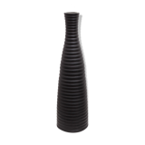 Vase en terre brun et or