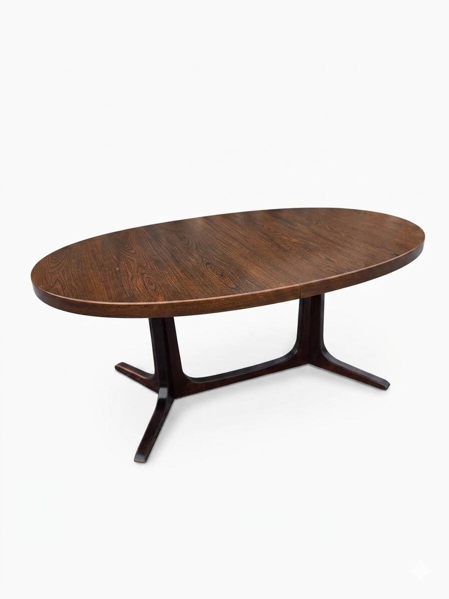 Extensible Baumann table in oak from the 1960s.