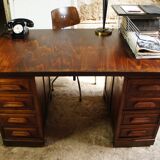 Administration desk open double face oak