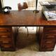 Administration desk open double face oak