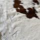 Cowhide carpet white and brown 1970 230 x 219
