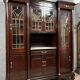 Large Empire-style display cabinet in mahogany from the late 19th century.
