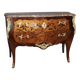 Louis XV style commode in marquetry from around 1930.