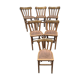 Set of 6 chairs bistro style baumann old 70s vintage wood