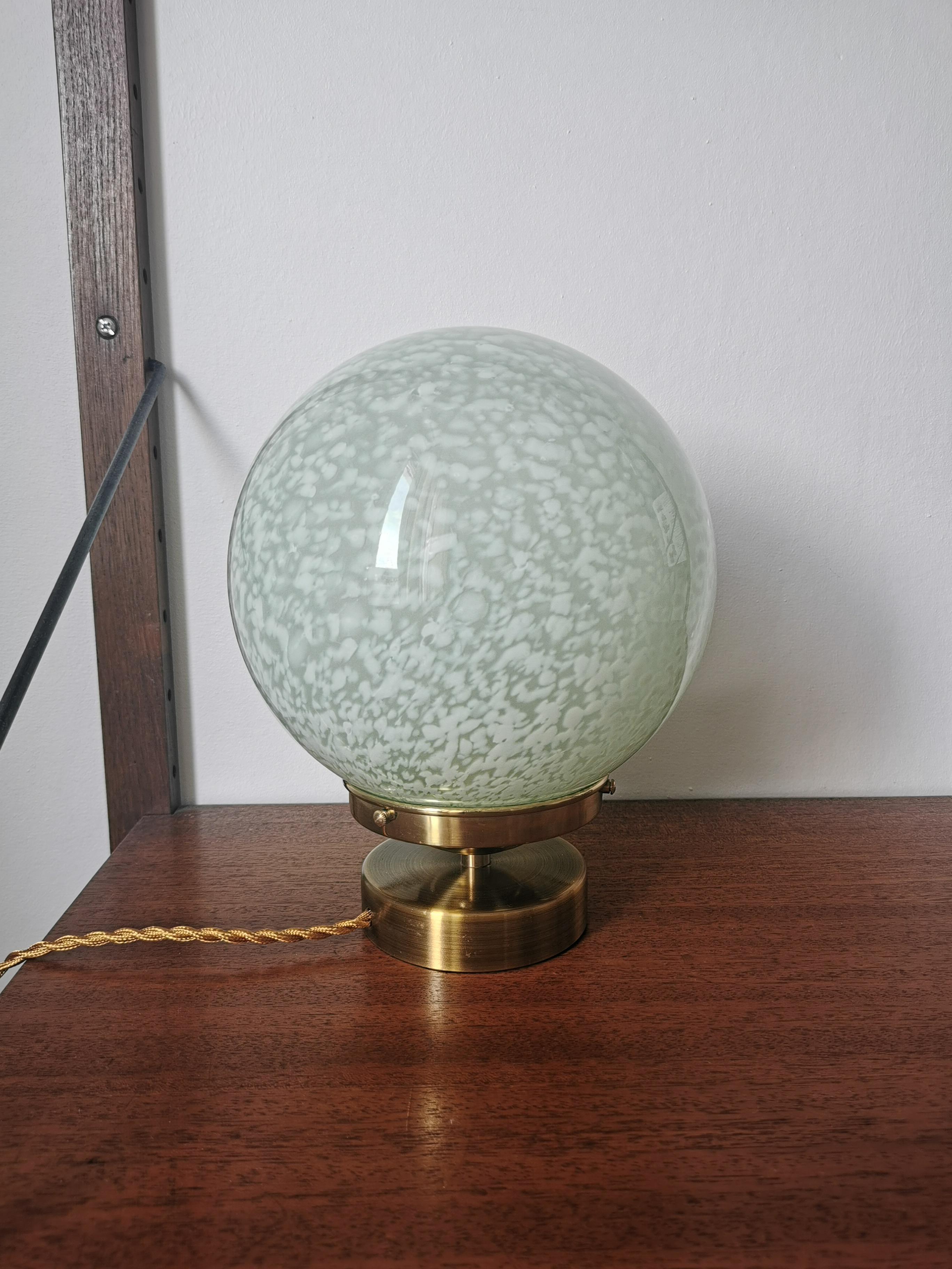 Clichy glass globe laying lamp
