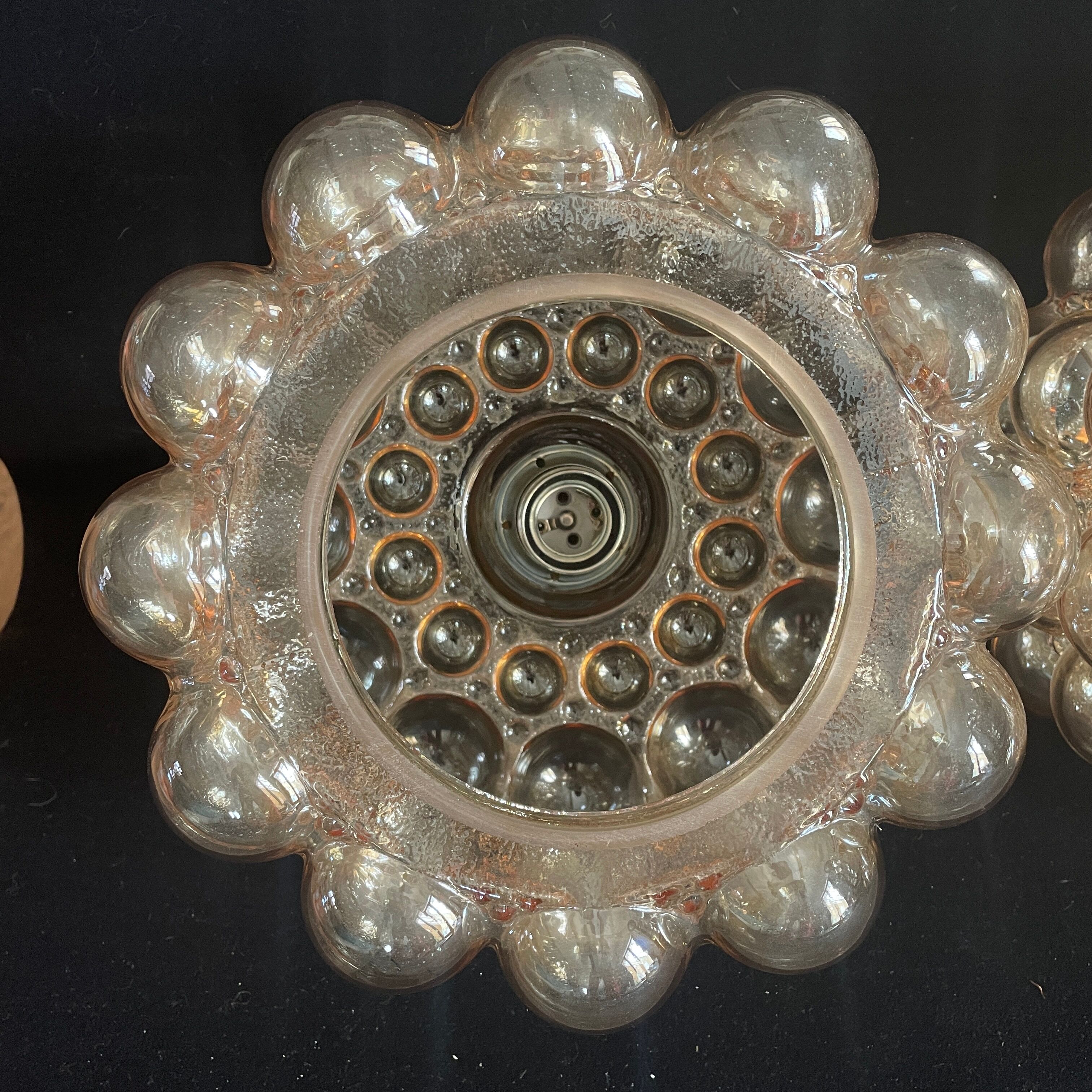 suspension bubble Helena Tynell Limburg glass lamp 1970 design